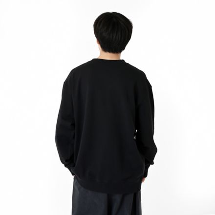 リニアロゴクルー, BLACK, MT53672BK