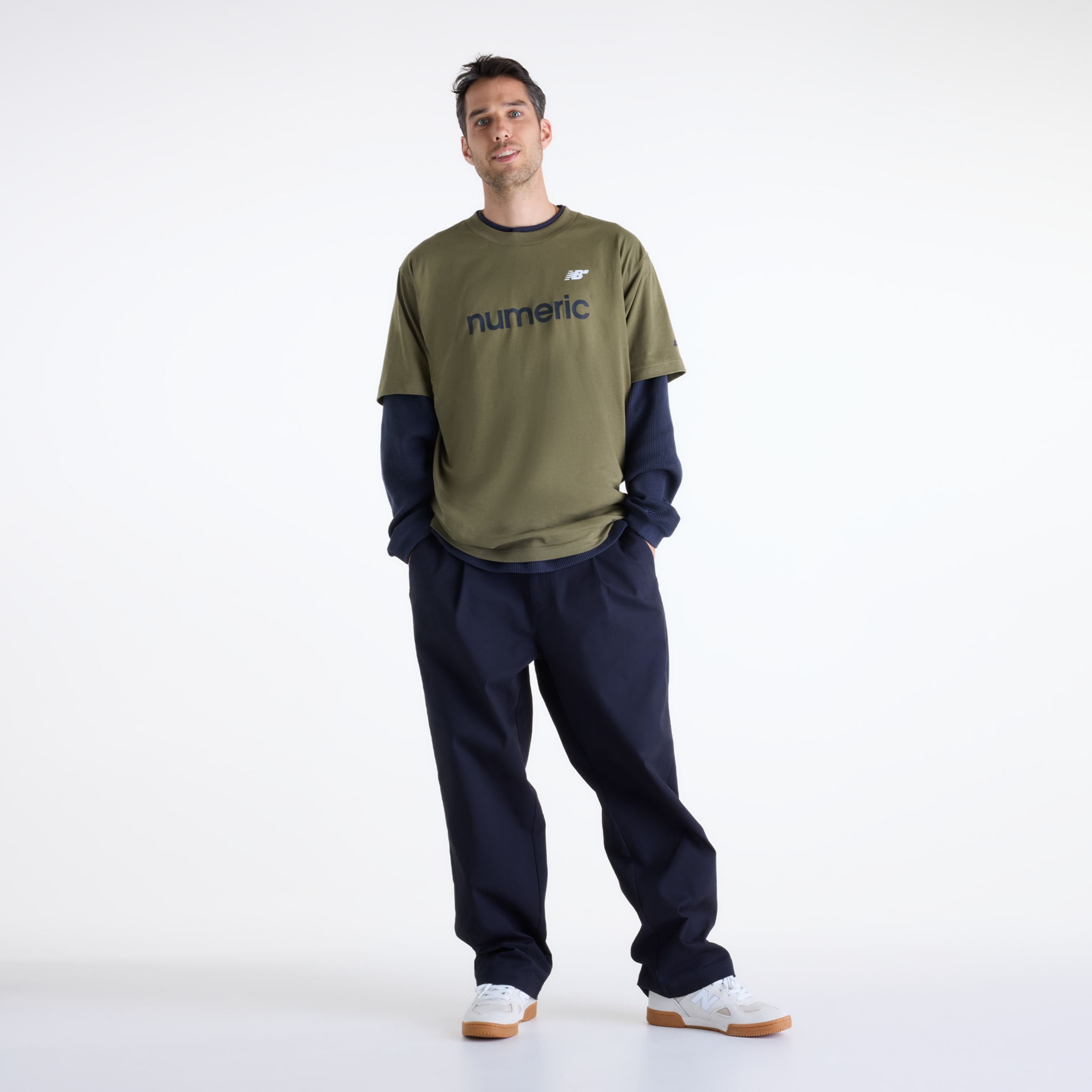 New Balance Numeric Linear Logo T-Shirt, MT53704AAO