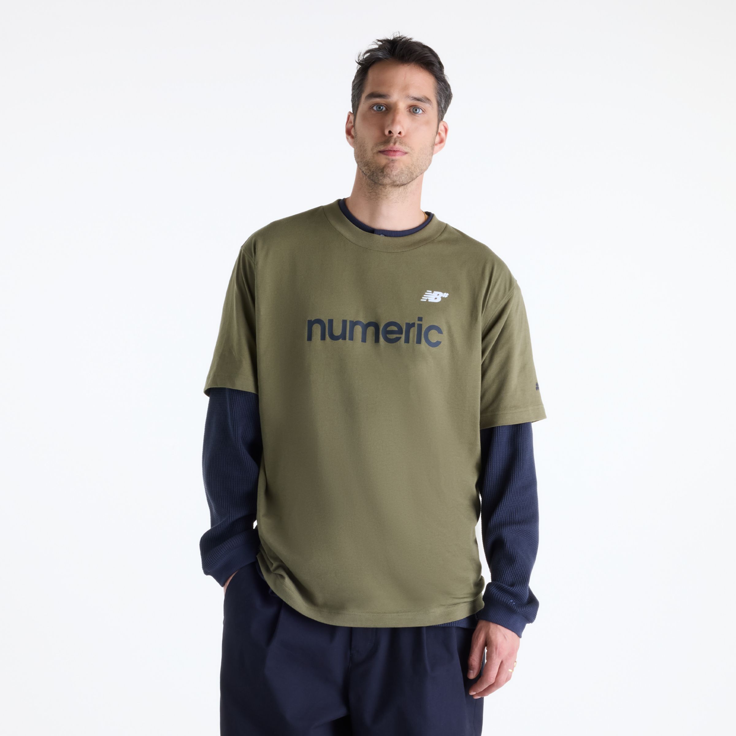 New Balance Numeric Linear Logo T-Shirt, MT53704AAO