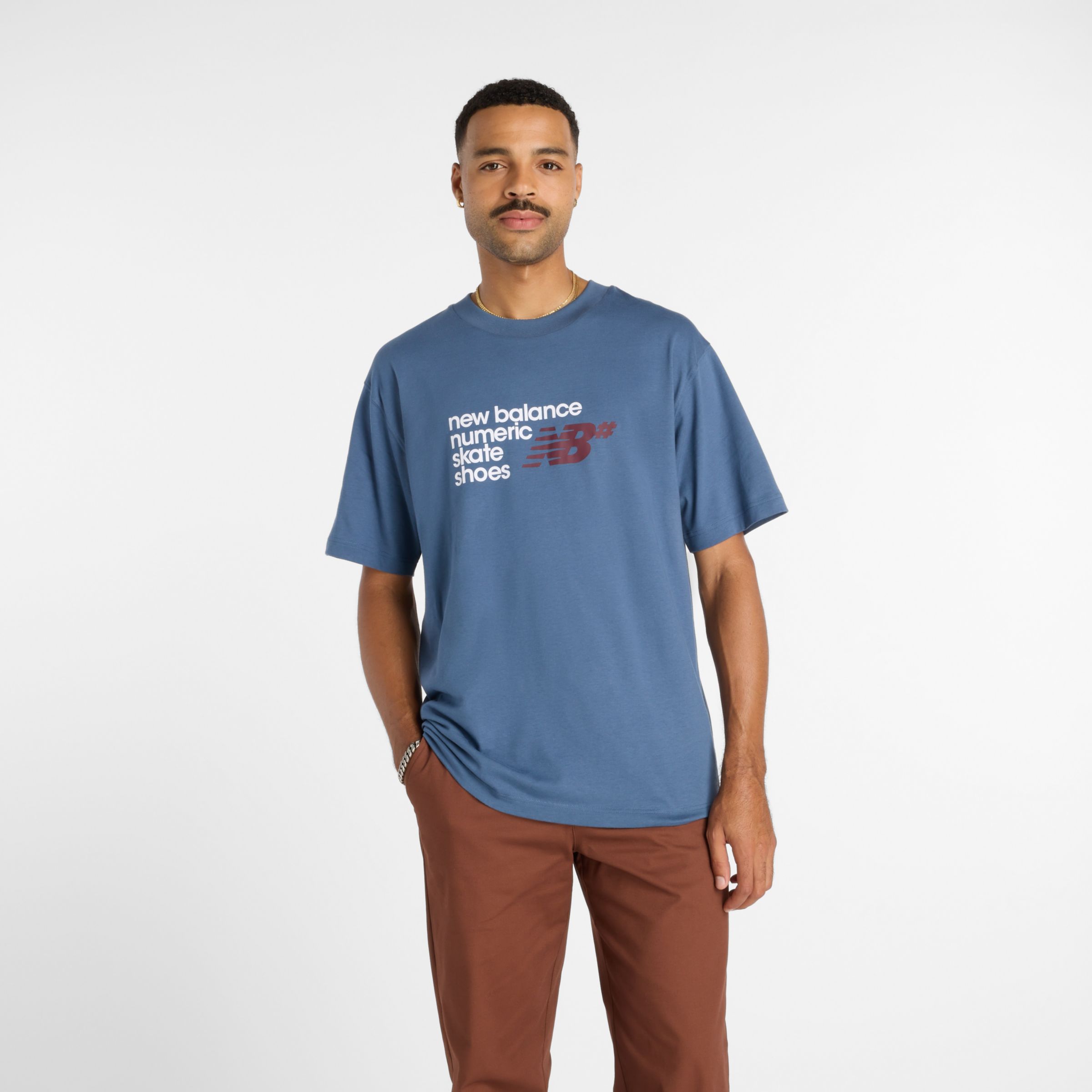 New Balance Men's Numeric Stacked Graphic T-shirt In Blue