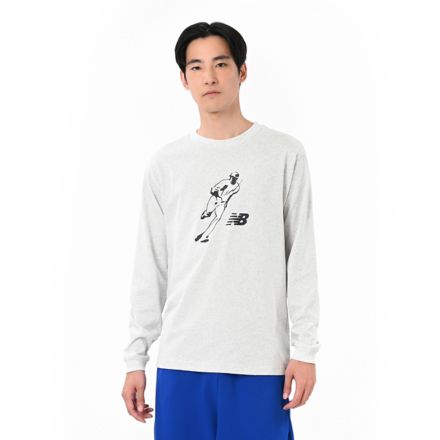 大谷翔平 グラフィックロングスリーブTシャツ”Always on Logo", WHITE, MT53717AHH