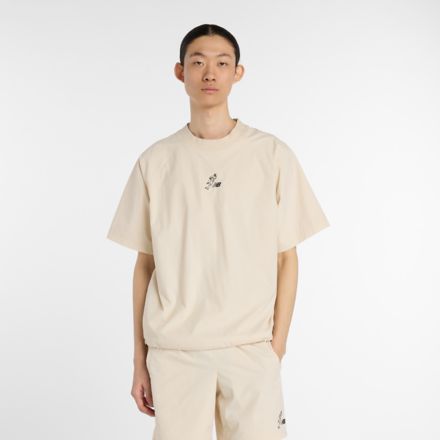 Ohtani Woven Short Sleeve Top, BISQUE, MT53733BIS