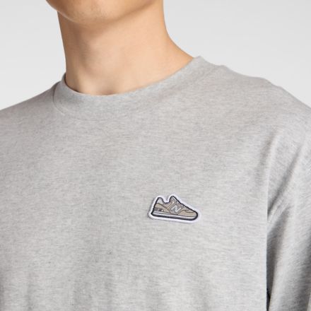 574 シューパッチロングスリーブTシャツ, ATHLETIC GREY, MT53810AG