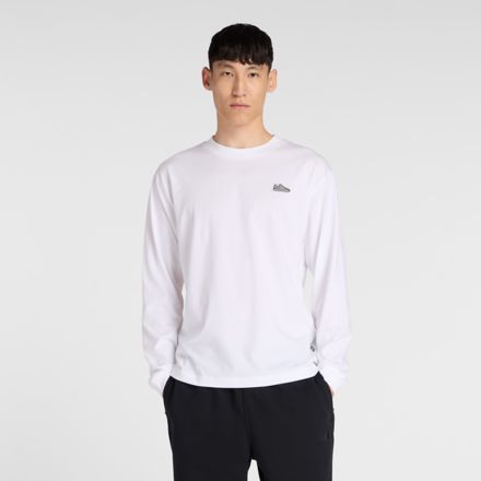 574 シューパッチロングスリーブTシャツ, WHITE, MT53810WT