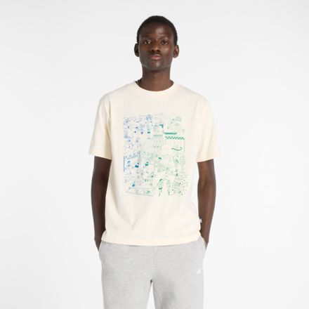 Athletics Run Mural T-Shirt, PERMAFROST, MT53916PEF