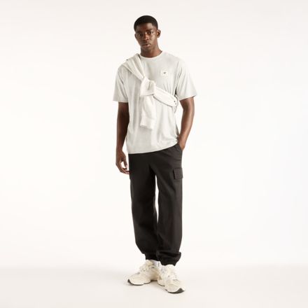 Woven Label T-Shirt, BLACK, MT53928AGM