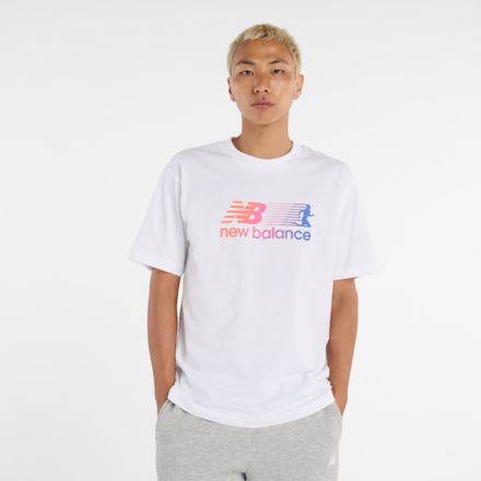 T-shirt de course à imprimé dégradé, NOIR, MT53933WT