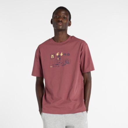 Newbie Fan T-Shirt, WASHED BURGUNDY, MT53935WAD
