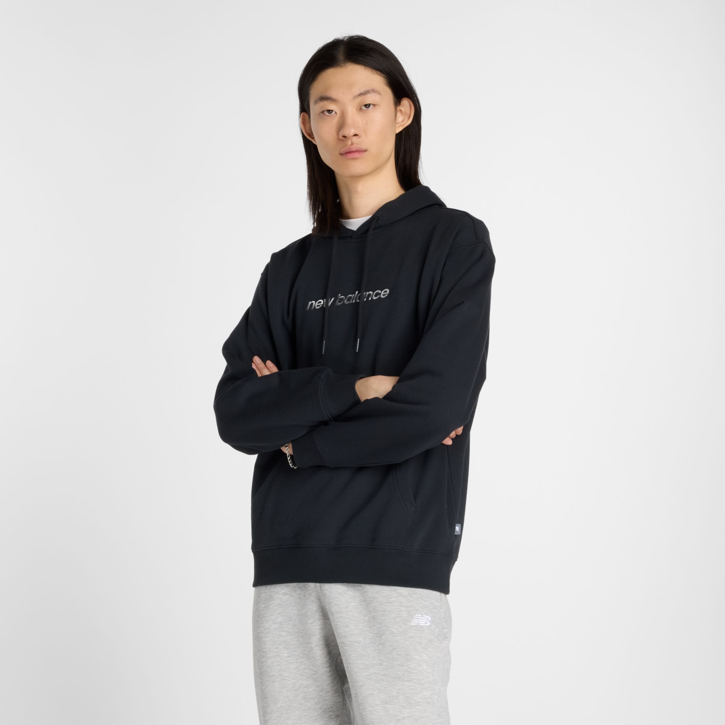 New Balance Men's Chrome Nb Hoodie In Black