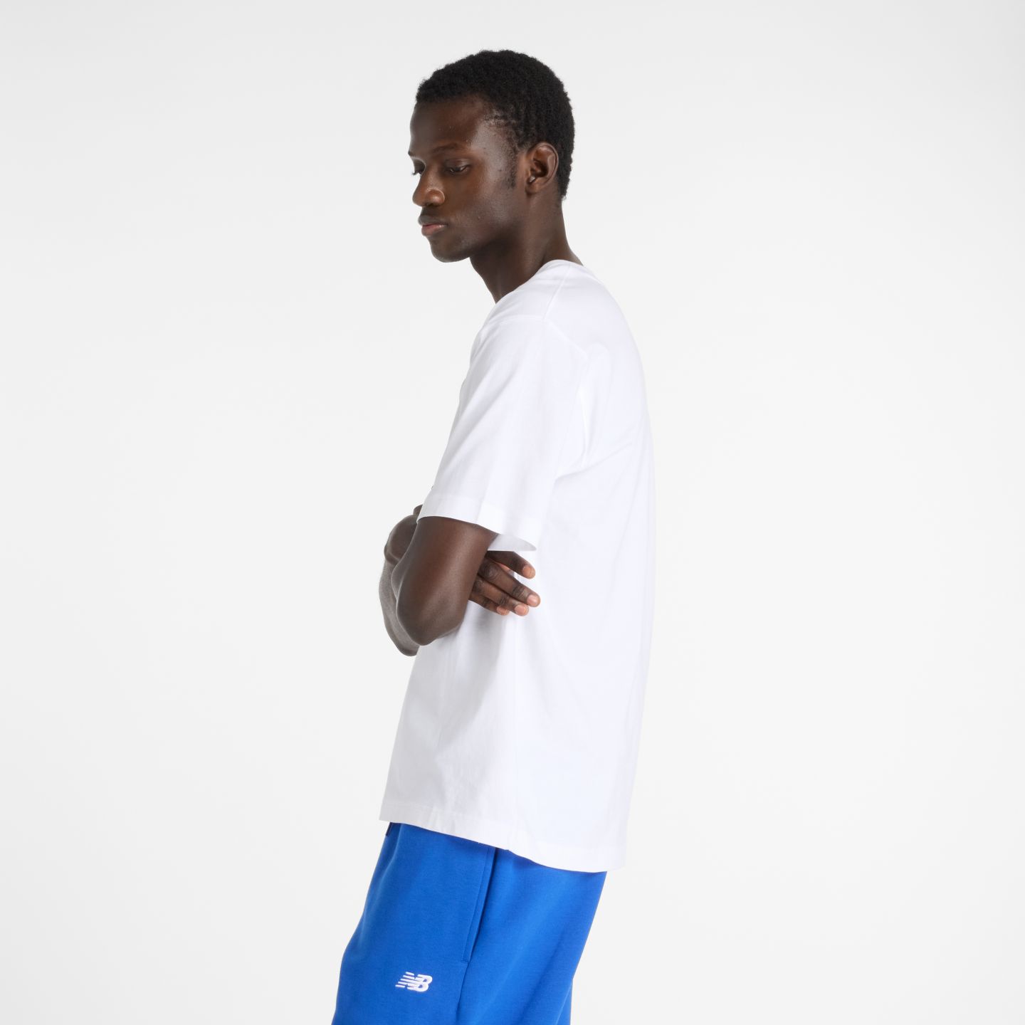 Мужская футболка New Balance Chrome NB, цвет: Белый — фото 4