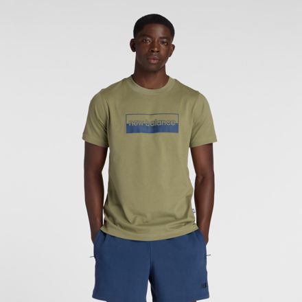 Rectangular Logo T-Shirt, DARK OLIVINE, MT53956DEK