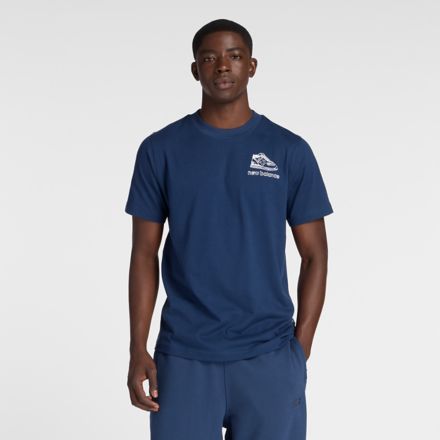 Left Chest Shoe Sketch T-Shirt, NB NAVY, MT53962NNY
