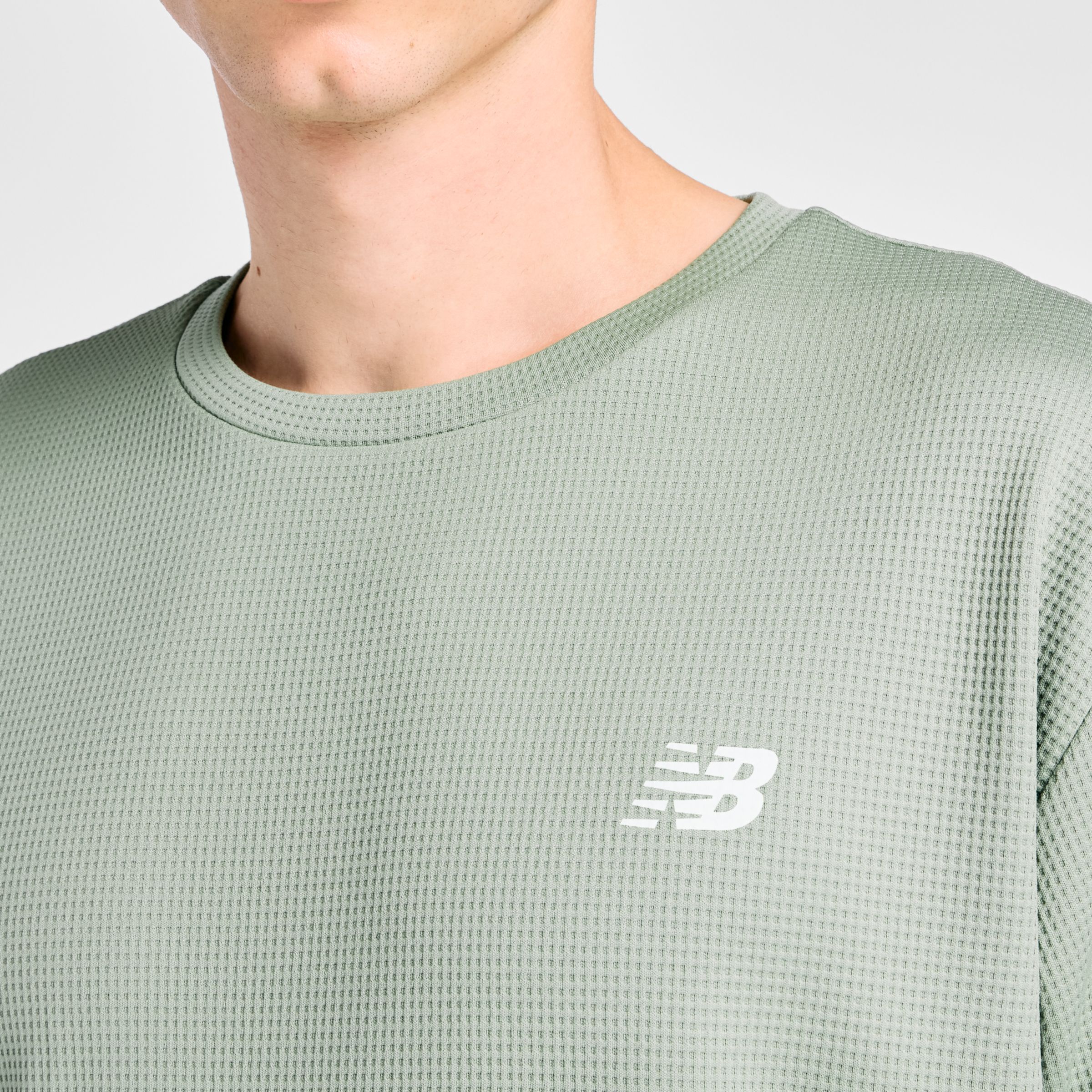 New Balance Textured Check T-Shirt, MT6100FRAAR