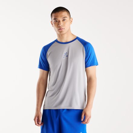 Shohei Training T-Shirt, SLATE GREY with TEAM ROYAL, MT6110VQSL3