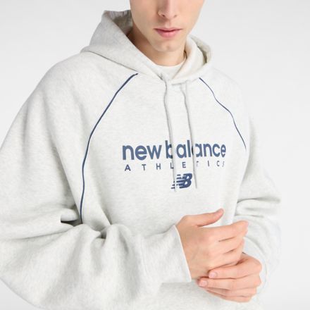 Trackside Fleece Hoodie, NB NAVY with SEA SALT, MT611629AHH