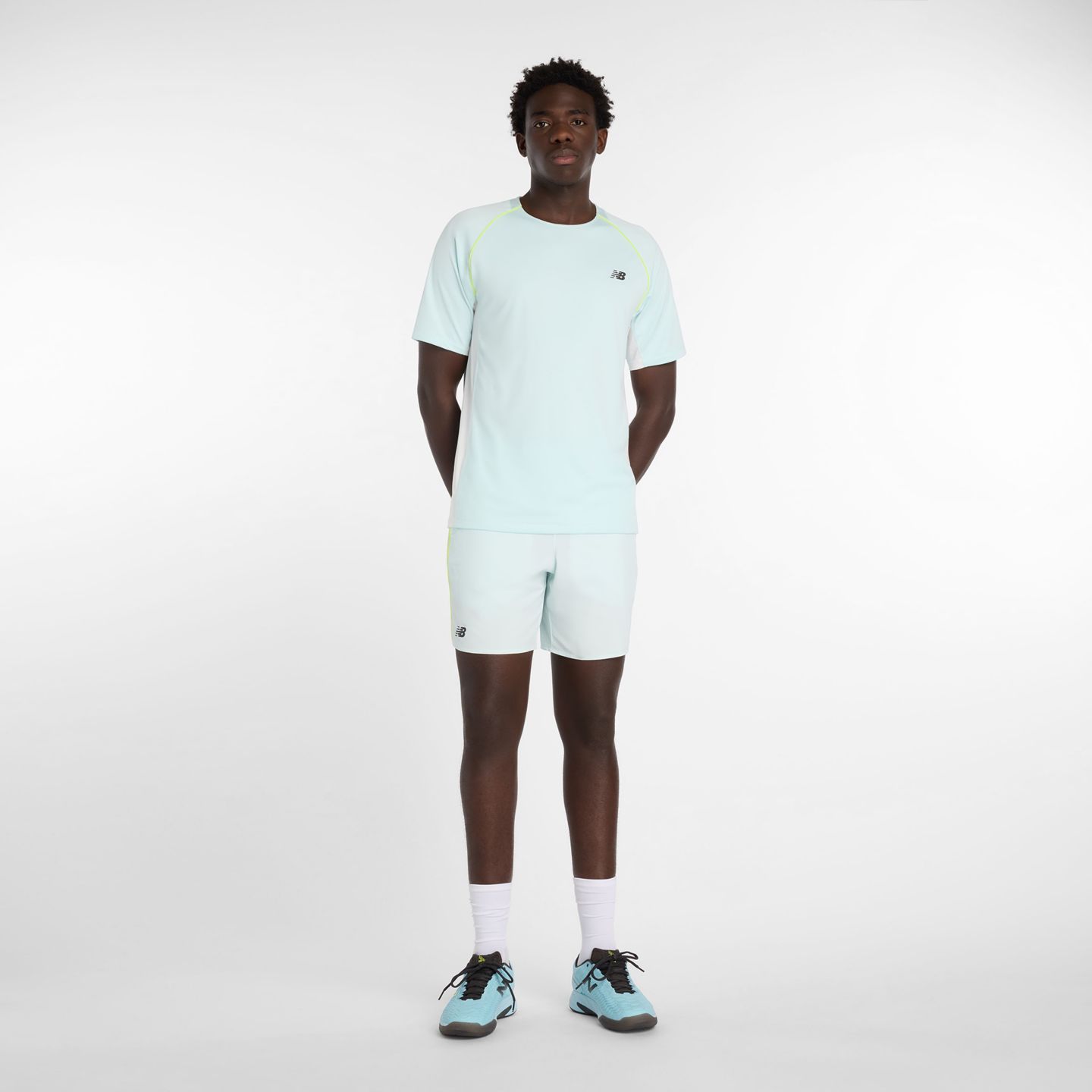 Мужской топ New Balance Tournament Top, цвет: Синий / Чёрный — фото 2