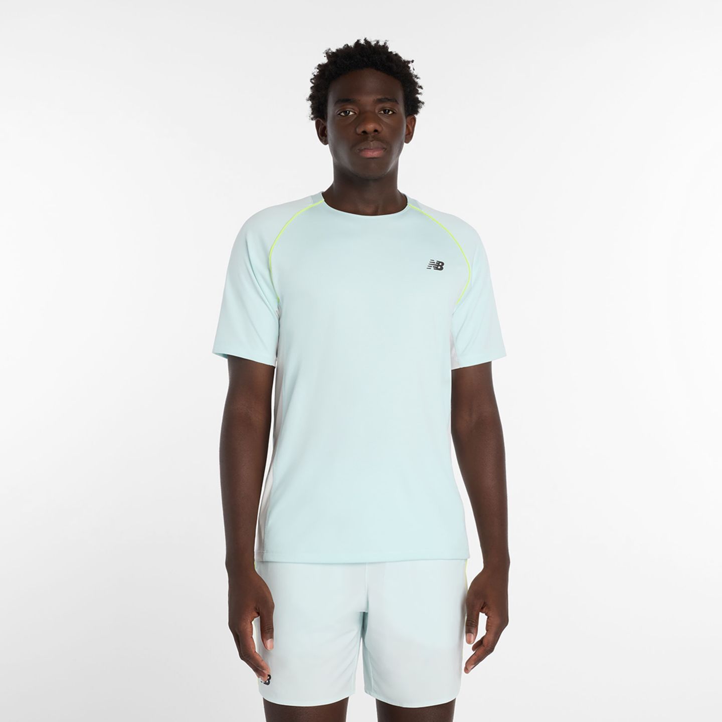 Мужской топ New Balance Tournament Top, цвет: Синий / Чёрный — фото 1