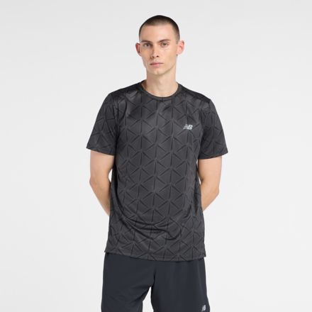 Sport Essential Printed T-Shirt, BLACK with SLATE GREY, MT6116OHBK