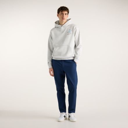 London Edition Athletics French Terry Hoodie, Ash Heather with Grey, MT6129A9AHH