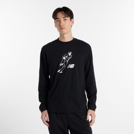 Shohei Always On Logo 長袖 T 恤, 魚子醬, MT6129GVBK