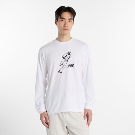 大谷翔平オールウェイズオンロゴ長袖Tシャツ, NB WHITE, MT6129GVWT