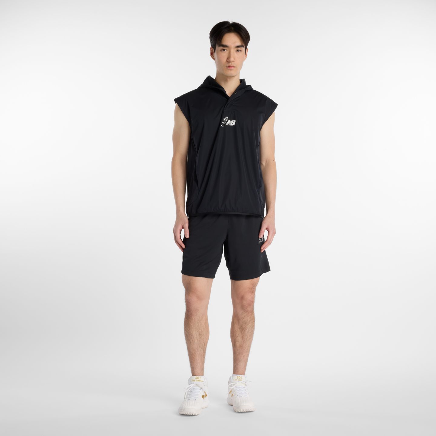 Мужское худи New Balance Shohei Performance Sleeveless, цвет: Caviar — фото 2