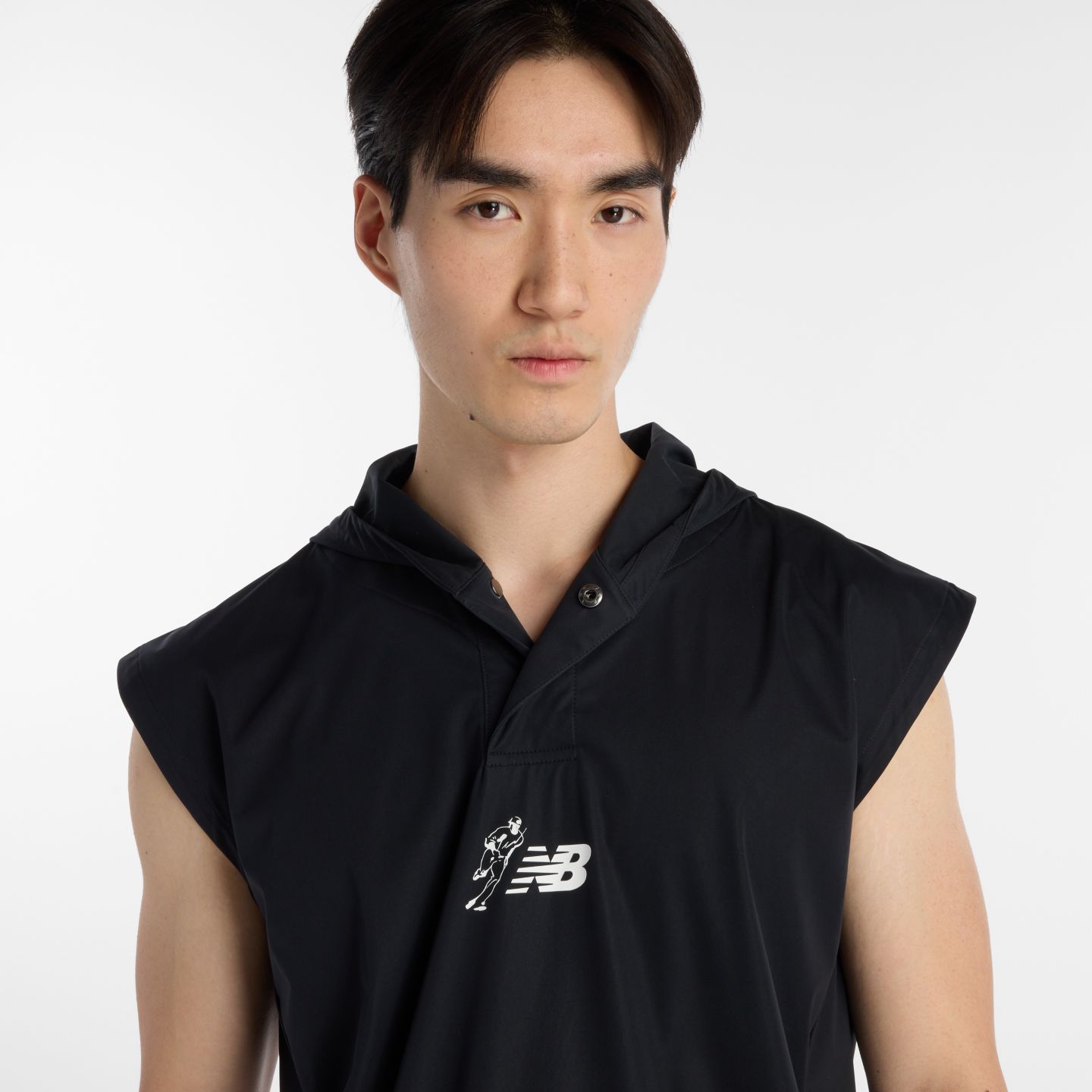 Мужское худи New Balance Shohei Performance Sleeveless, цвет: Caviar — фото 3
