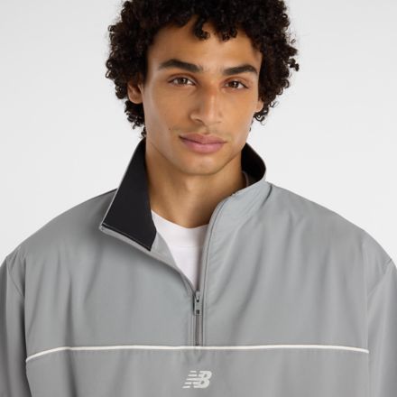 ウーブンショートスリーブハーフジップ, SLATE GREY, MT61713IYST