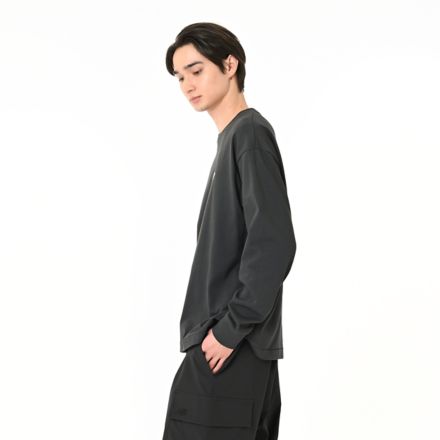 エンブロイダリードNBロングスリーブTシャツ, BLACKTOP with Grey, MT6171U8ACK