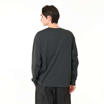 エンブロイダリードNBロングスリーブTシャツ, BLACKTOP with Grey, MT6171U8ACK
