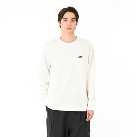 エンブロイダリードNBロングスリーブTシャツ, SEA SALT with White, MT6171U8SST