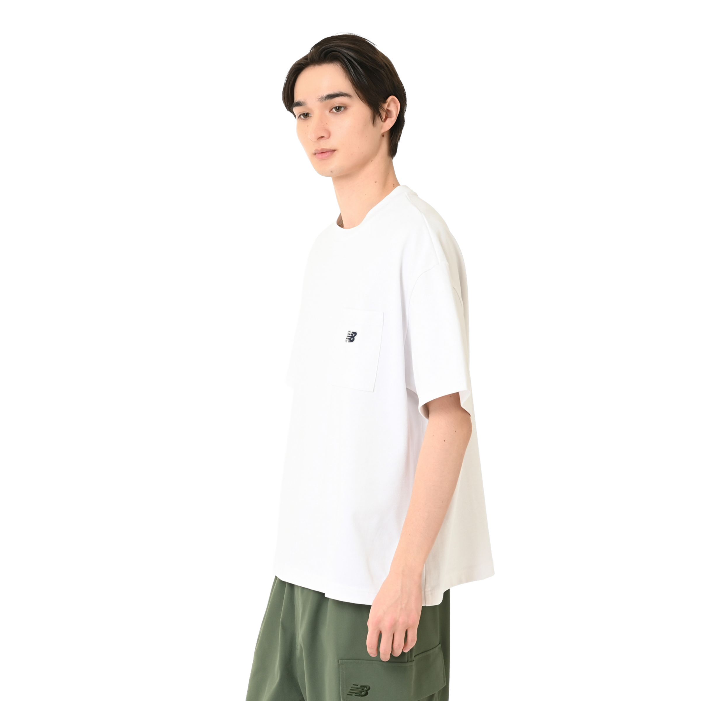 エンブロイダリードNBポケットショートスリーブTシャツ