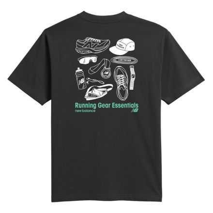 Running Gear Essentials T-Shirt, BLACK with Black, MT61A51YBK