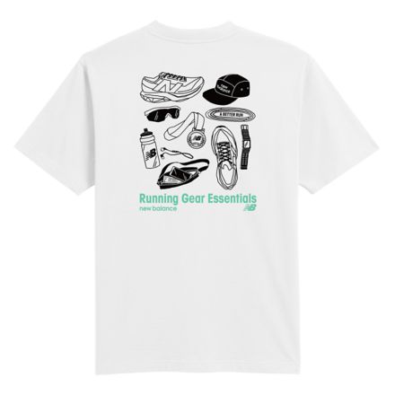 Running Gear Essentials T-Shirt, WHITE with White, MT61A51YWT