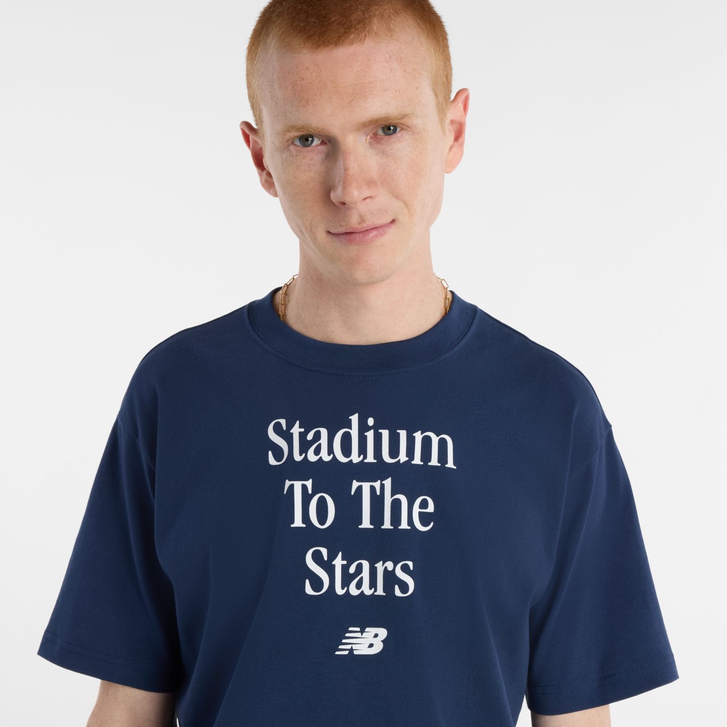 Мужская футболка New Balance LA City Graphic, цвет: Тёмно-синий / Синий — фото 3