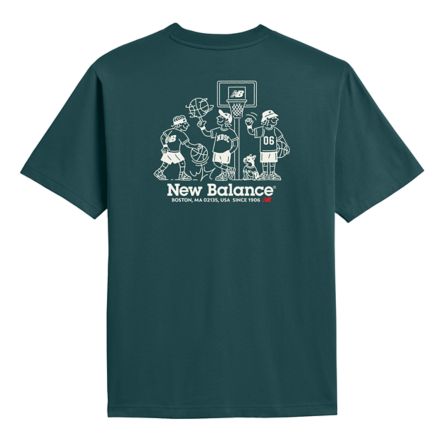 Basketball Team Graphics T-Shirt, 白, MT61A9TEAAV