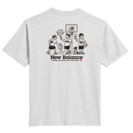 【NB Boy】Basketball Team 圖案 T 恤, 灰, MT61A9TEAHH