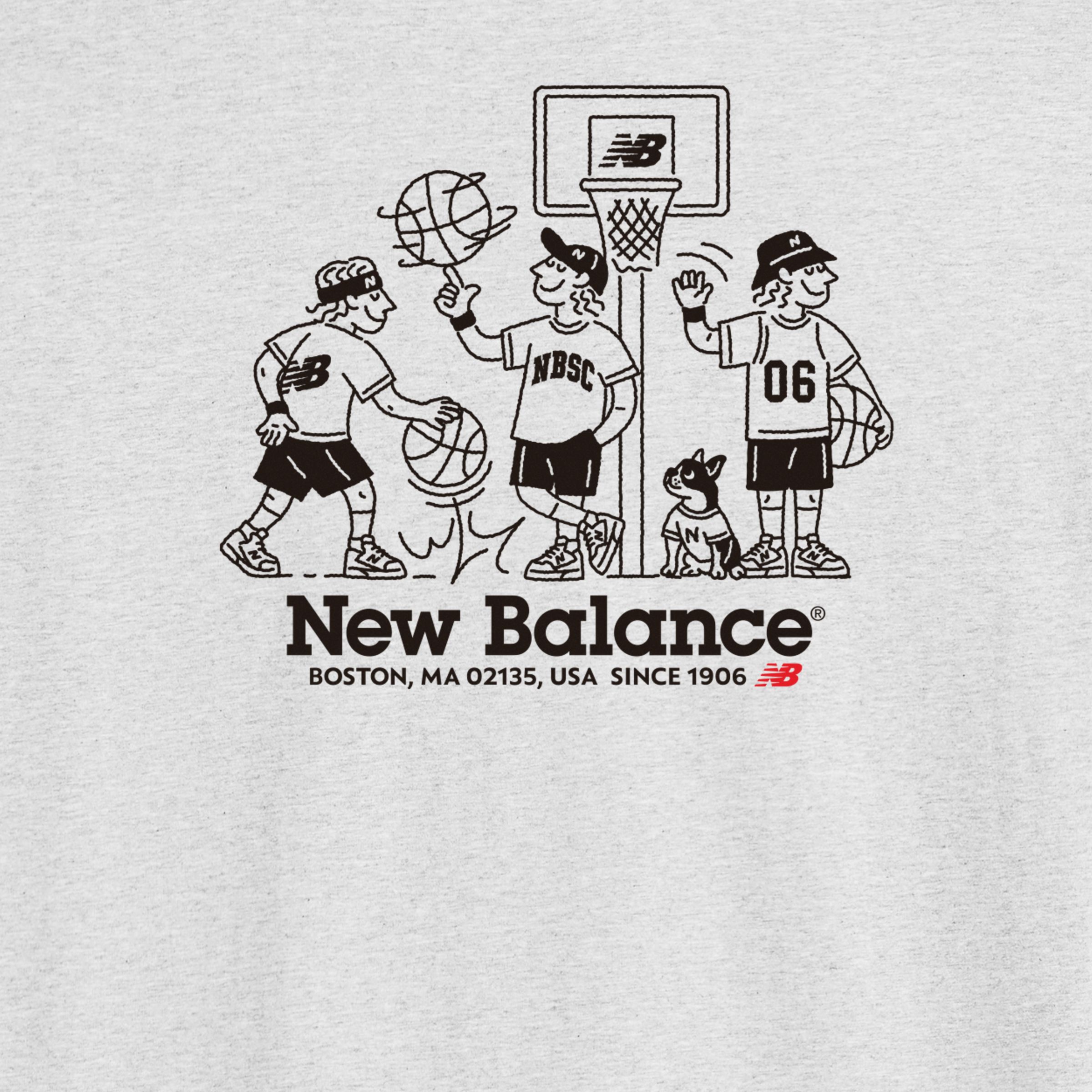 【NB Boy】Basketball Team 圖案 T 恤