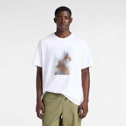 NB Grey Photo T-shirt Brown, WHITE with White, MT61D0ZSWT