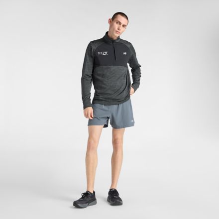 London Edition Athletics Heat Grid Half Zip LDN, BLACK, MT61G44SBK