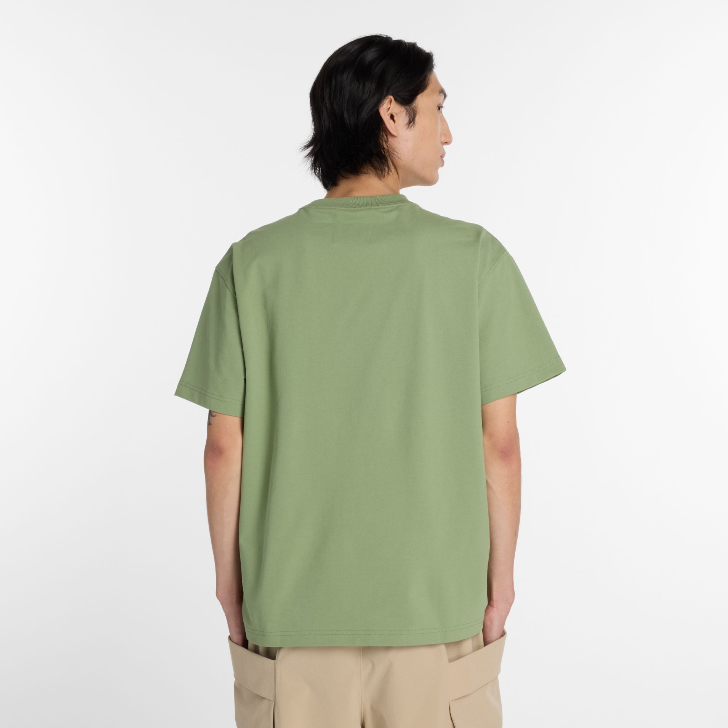 NB GREY ポケットTシャツ