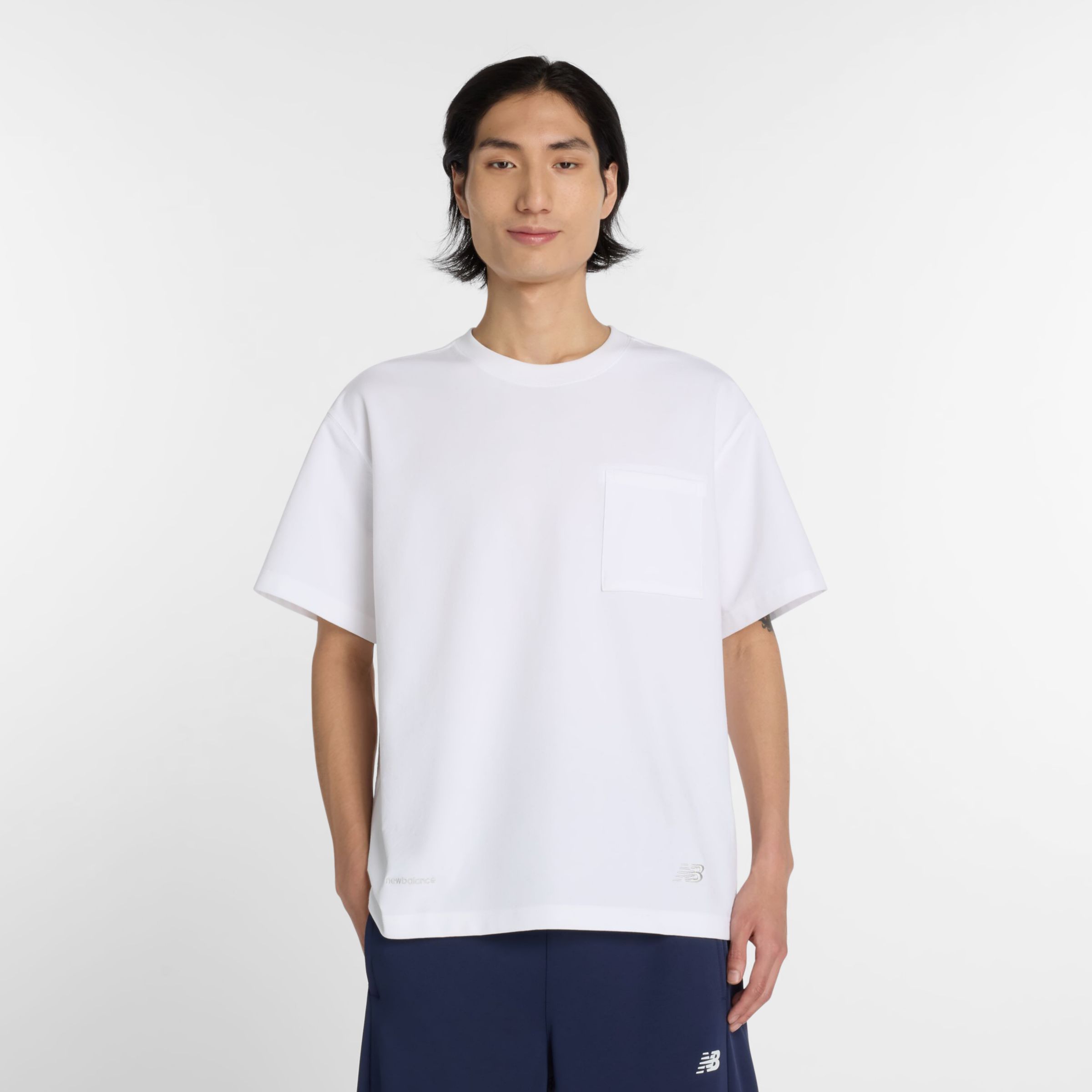 NB GREY ポケットTシャツ