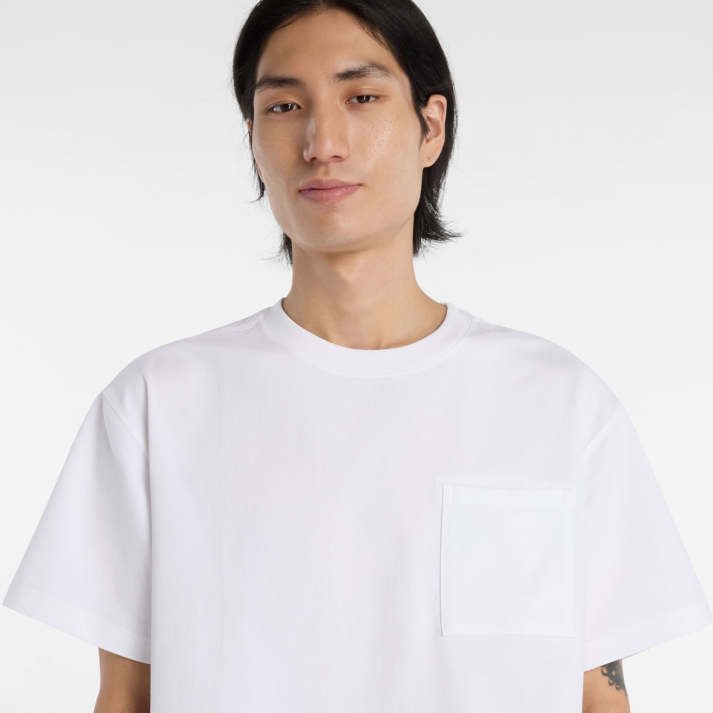 NB GREY ポケットTシャツ