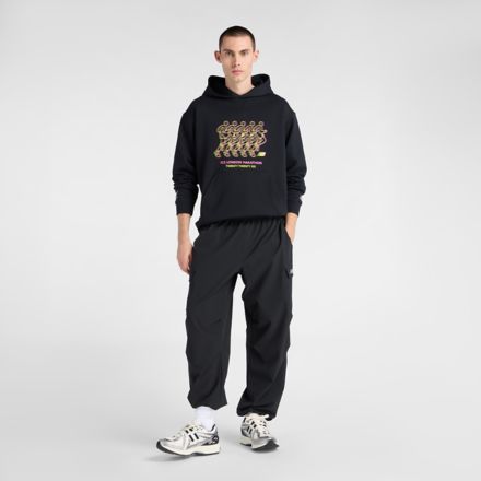 London Edition Athletics Graphic French Terry Crew 2, BLACK, MT61H2PLBK