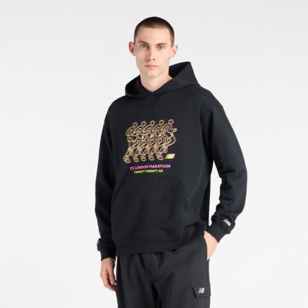 London Edition Athletics Graphic French Terry Crew 2, BLACK, MT61H2PLBK
