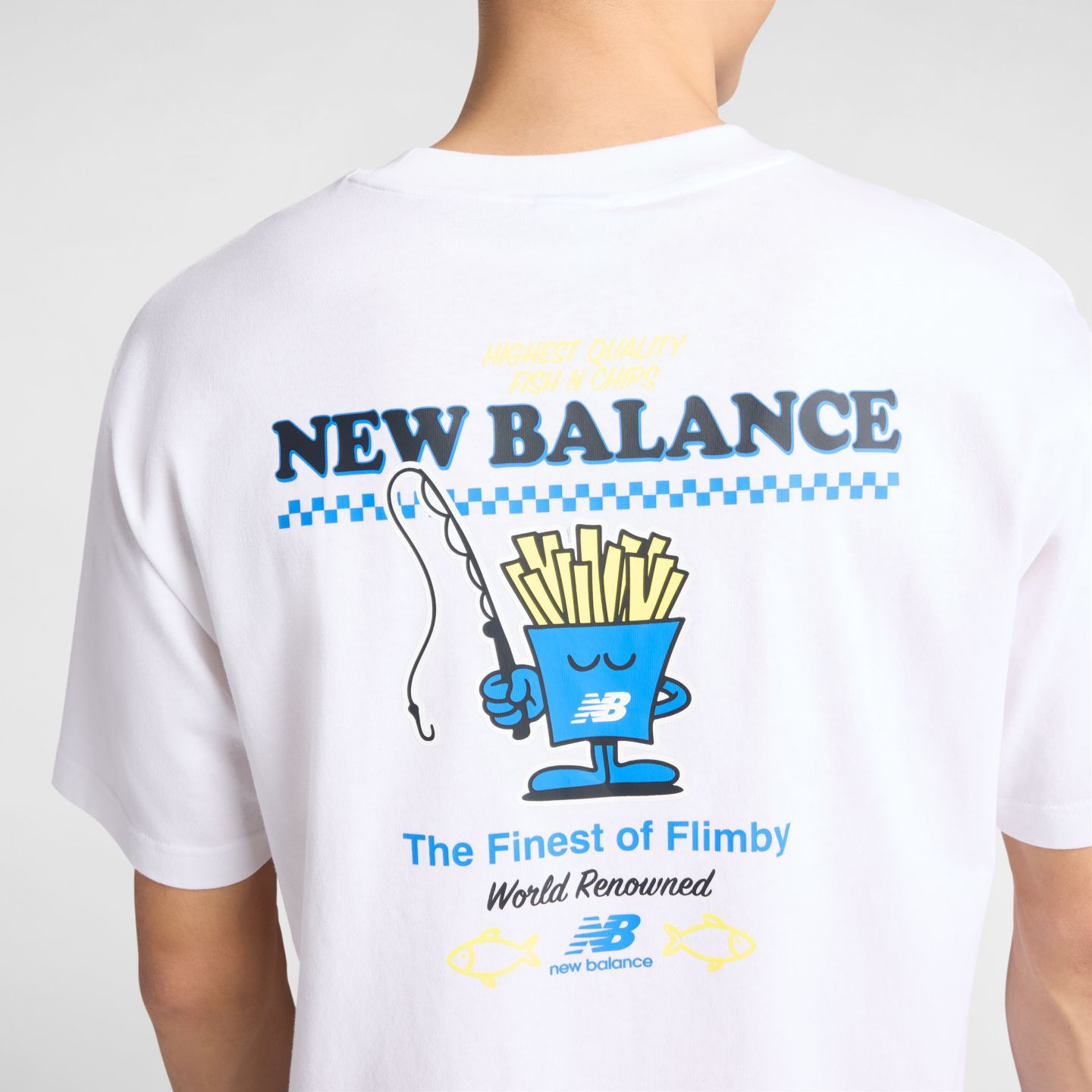 Мужская футболка New Balance Fish and Chips, цвет: Белый — фото 5