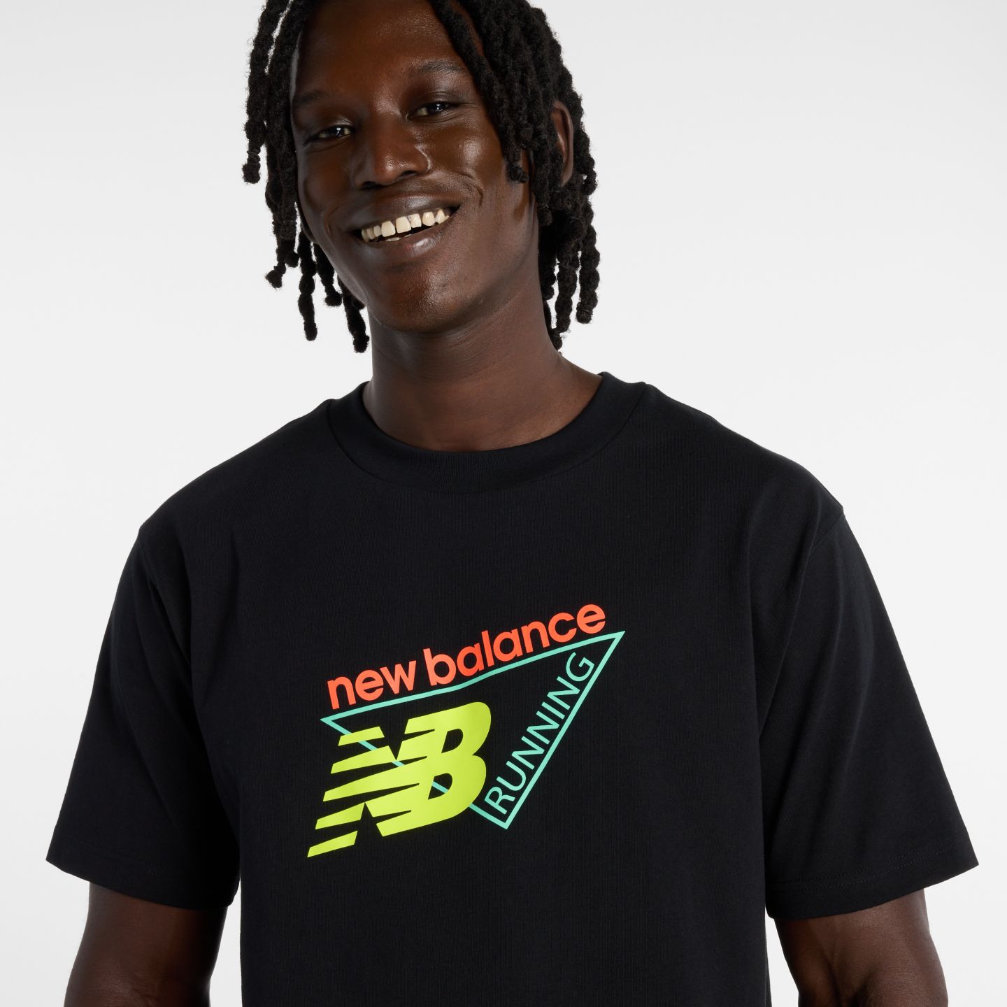 Мужская футболка New Balance Classic Tri-Logo, цвет: Чёрный — фото 3