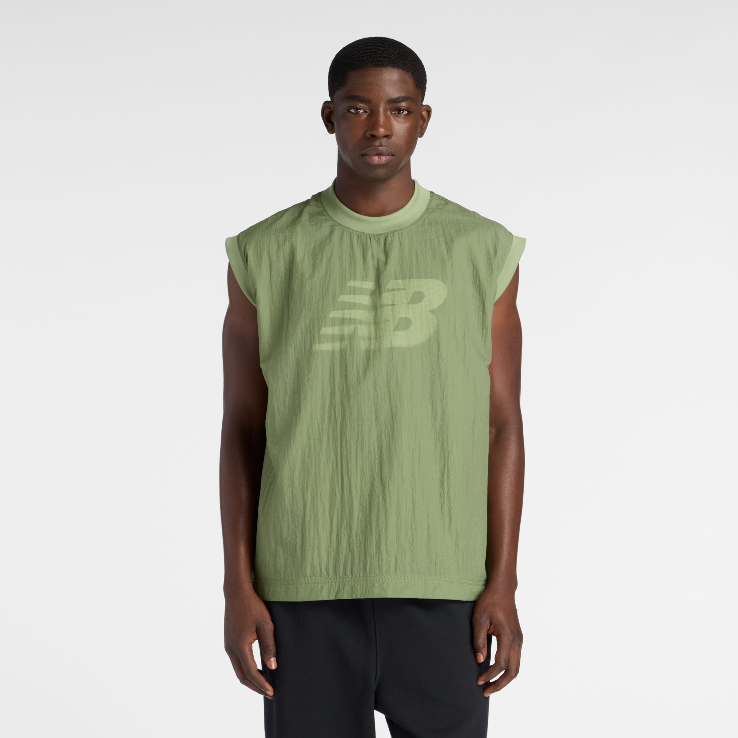 NB GREY 2レイヤースリーブレス