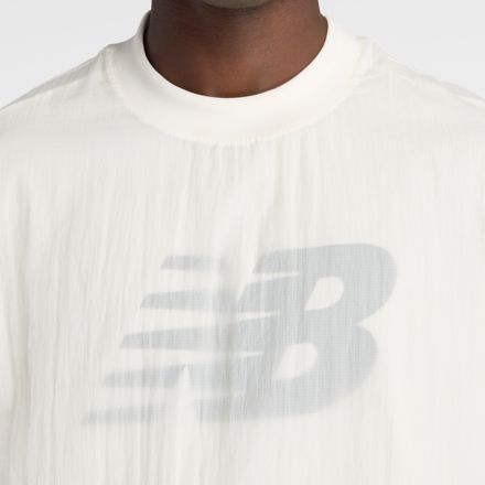 NB GREY 2 Layer Sleeveless, SEA SALT with White, MT61O23PSST