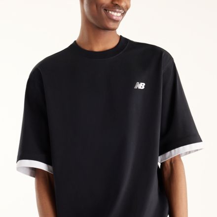 NBX Shifted 2 二合一 T 恤, CAVIAR, MT61O8SHBK